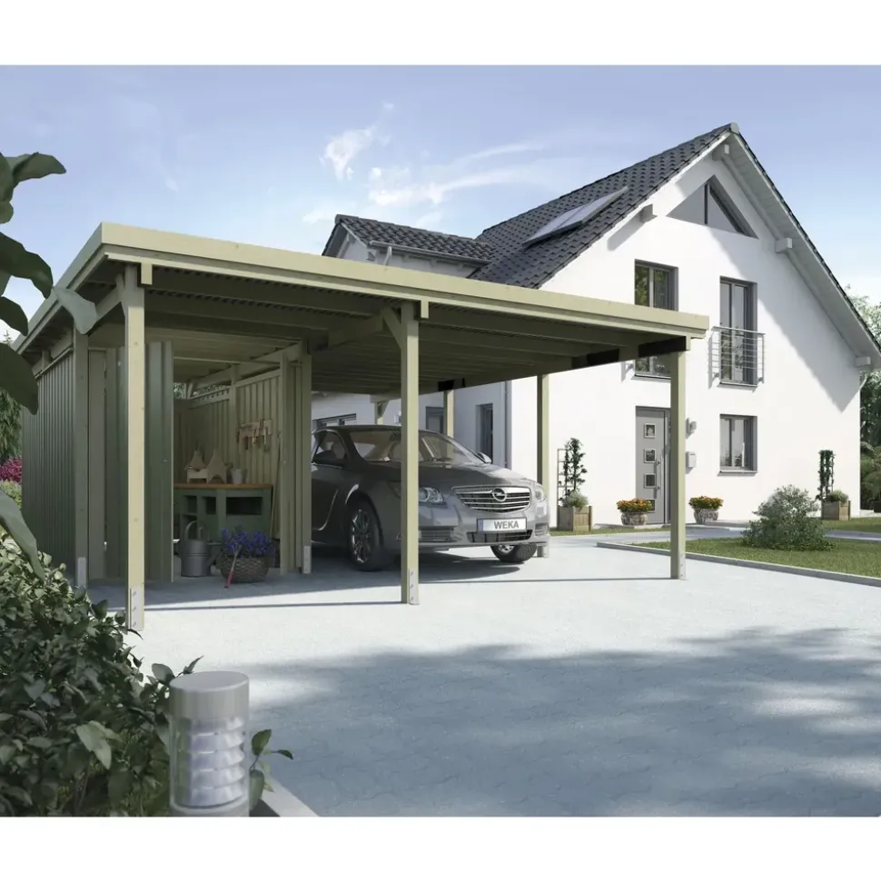 Weka Carport 607 Gr. 2 inkl. XL Geräteraum 4,78 x 5,79 m kdi