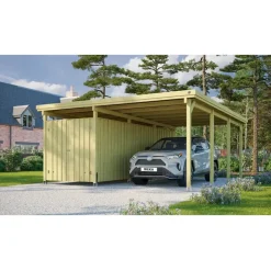 Weka Carport 607 Gr. 3 inkl. XXL Geräteraum 4,78 x 5,79 m kdi