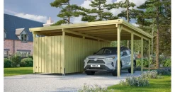 Weka Carport 607 Gr. 3 inkl. XXL Geräteraum 4,78 x 5,79 m kdi