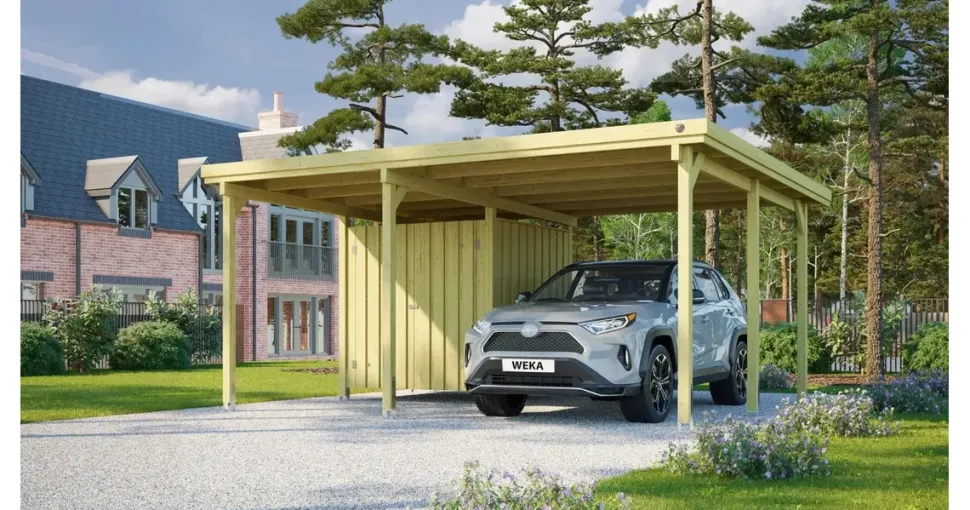 Weka Carport 607 mit Geräteraum