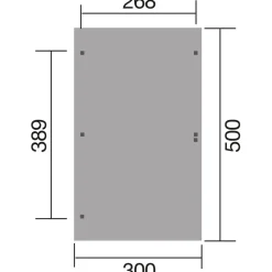 Weka Einzelcarport 606 A 3,00 x 5,00 m braun kesseldruckimprägniert