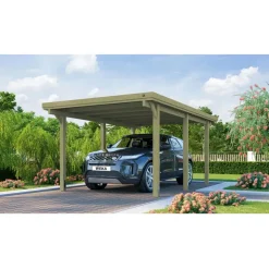 Weka Einzelcarport 617 2,94 x 3,98 m kdi ohne Dachplatten