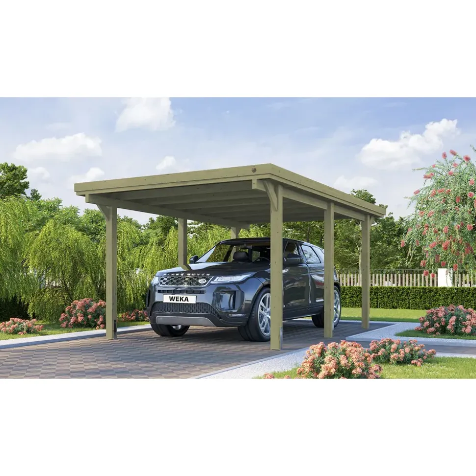 Weka Einzelcarport 617 2,94 x 3,98 m kdi ohne Dachplatten