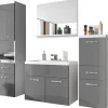 WELLTIME Badmöbel-Set ELDA 5-tlg. Grau