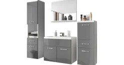 WELLTIME Badmöbel-Set ELDA 5-tlg. Grau