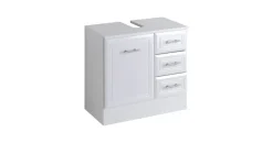 WELLTIME Waschbeckenunterschrank Neapel 3 Schubladen 60 x 56 x 35 cm Weiß