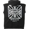 West Coast Choppers WCC OG ATX Sleeveless Zip Hoodie Schwarz XL