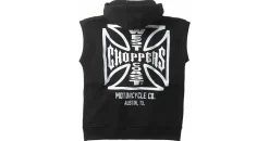 West Coast Choppers WCC OG ATX Sleeveless Zip Hoodie Schwarz XL