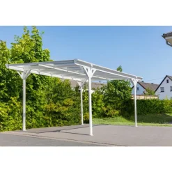 Westmann Carport Helsinki 3,05 x 5,03 m weiß inkl. Regenrinne