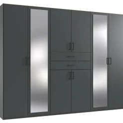 WIMEX Drehtürenschrank Diver 270 x 207 x 58 cm Grau/Schwarz