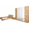 WIMEX Schlafzimmer-Set "Anna", beige (plankeneichefarben), B/H: 180cm x 200cm, Schlafzimmermöbel-Sets