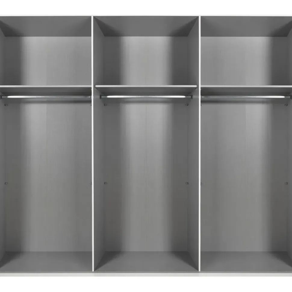 WIMEX Schlafzimmer-Set "Barcelona", grau (graphit, abgesetzt glas schwarz), B:289cm H:208cm T:210cm, Holzwerkstoff, Spanplatte, Schlafzimmermöbel-Sets, 4-teiliges Set