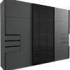 WIMEX Schwebetürenschrank Saigon 270 x 208 x 64 cm Grau/Schwarz
