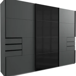 WIMEX Schwebetürenschrank Saigon 270 x 208 x 64 cm Grau/Schwarz