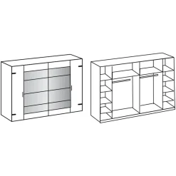 WIMEX Stockholm 270 x 210 x 65 cm graphit/edeltannen