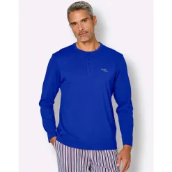 Witt Weiden Schlafanzug-Shirt Langarm Blau 56/58