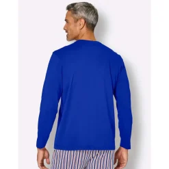 Witt Weiden Schlafanzug-Shirt Langarm Blau 56/58