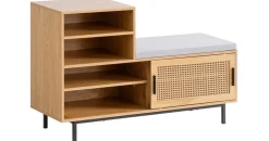Wohnling Schuhbank 120 x 49 x 40 cm braun / Eiche