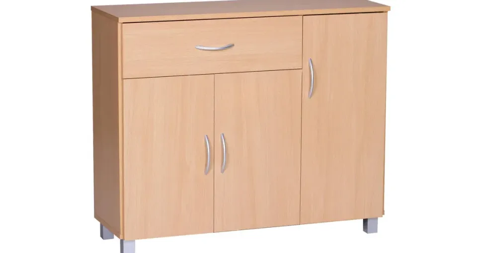 Wohnling Sideboard 90 x 75 x 30 cm buche nachbildung