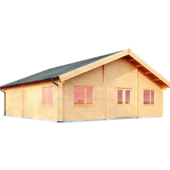 Wolff Finnhaus Gartenhaus Westerwald 8,61 x 10,00 m Natur