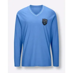 wäschepur Schlafanzug Jersey Blau 56/58