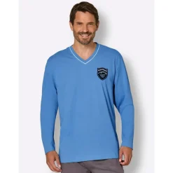 wäschepur Schlafanzug Jersey Blau 56/58