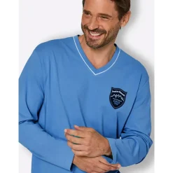 wäschepur Schlafanzug Jersey Blau 56/58