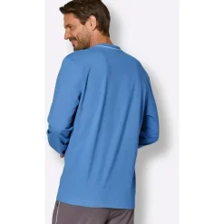 wäschepur Schlafanzug Jersey Blau 56/58