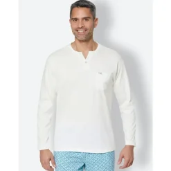 wäschepur Schlafanzug-Shirt Langarm Beige 56/58