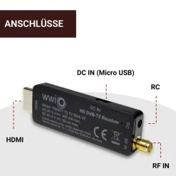 WWIO TRINITY T2 TV Stick RCU 2 in 1