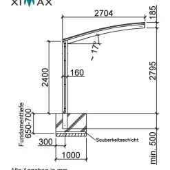 Ximax Portoforte 60 2,70 x 4,95 m mattbraun