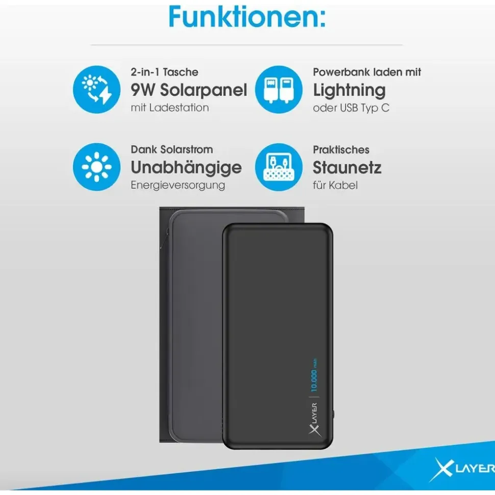 Xlayer Powerbank 10.000mAh Schwarz