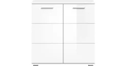 xonox.home Kommode Prego 80 x 83 x 37 cm Weiß Hochglanz