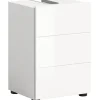xonox.home Waschbeckenunterschrank Vira 38 x 56 cm Weiß Hochglanz
