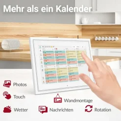Xoro CPF 10 E1 – Smarter Familien-Planer Digitaler Kalender Aufgaben Essensplanung | 1280x800 Display 16GB Speicher Familien-Organizer