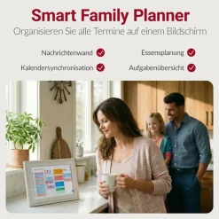 Xoro CPF 10 E1 – Smarter Familien-Planer Digitaler Kalender Aufgaben Essensplanung | 1280x800 Display 16GB Speicher Familien-Organizer