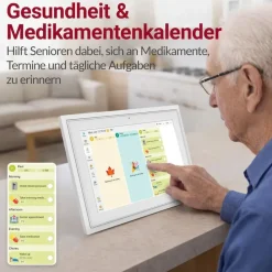 Xoro CPF 10 E1 – Smarter Familien-Planer Digitaler Kalender Aufgaben Essensplanung | 1280x800 Display 16GB Speicher Familien-Organizer