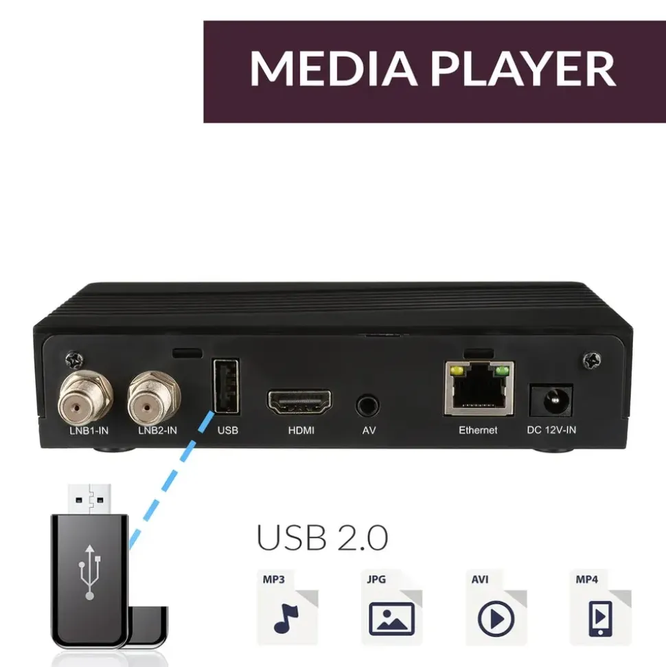Xoro HRS 9194 HD Satellitenreceiver (Twin-Tuner DVB-S2,