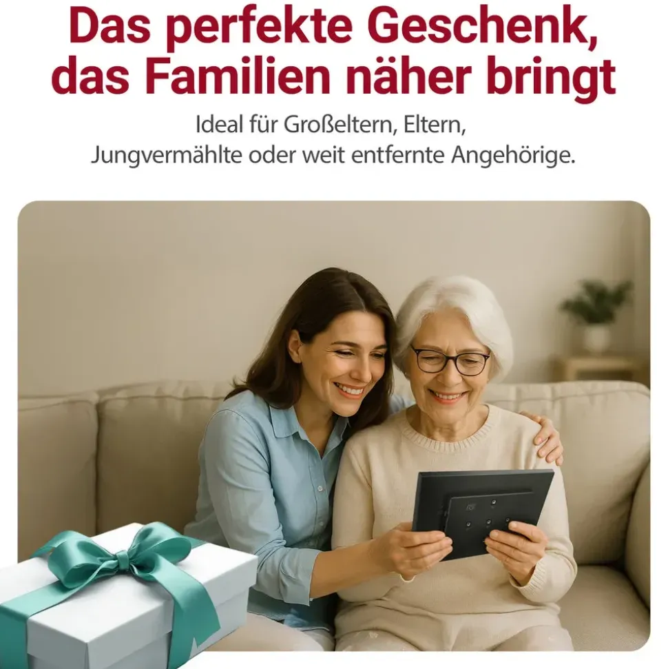 Xoro XOR107373 Digitaler Bilderrahmen, 1280x800 HD IPS Touchscreen, WLAN