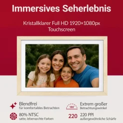 Xoro XOR107375 Digitaler Bilderrahmen Holz 27,9 cm 11