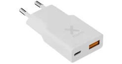 Xtorm Go2 SlimLine Wand-Ladegerät 25W 1x USB-C/ 1x USB-A weiß