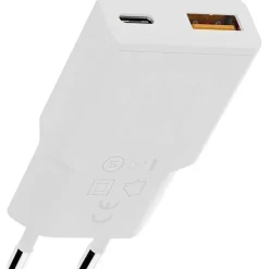 Xtorm Go2 SlimLine Wand-Ladegerät 33W 1x USB-C/ 1x USB-A weiß