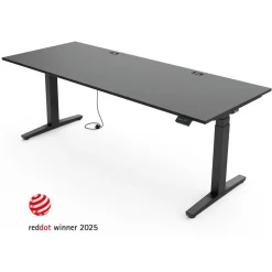 Yaasa Schreibtisch Desk Expert 200 x 80 cm Dunkelgrau/Schwarz
