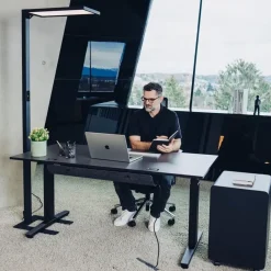 Yaasa Schreibtisch Desk Expert 200 x 80 cm Dunkelgrau/Schwarz