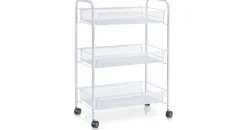 Zeller Rollwagen Mesh 62,5 cm x 26 cm x 44 cm Weiß
