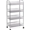 Zeller Rollwagen Mesh 4-lagig 83,5 cm x 26 cm x 42,5 cm Silber